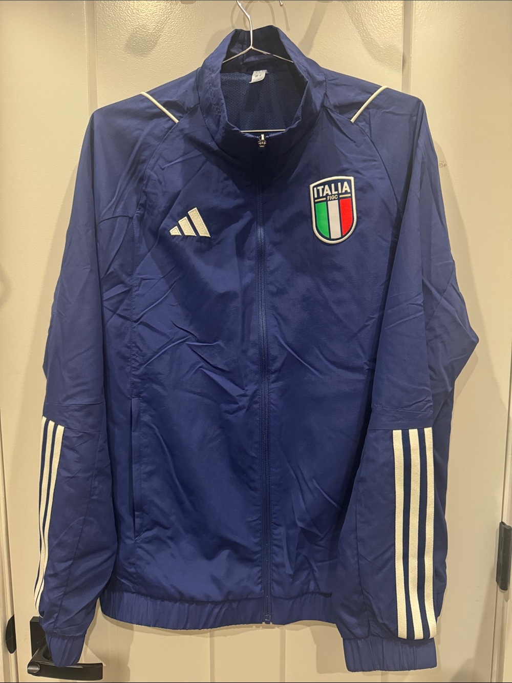 Adidas Italia Blue Track Jacket with Crest